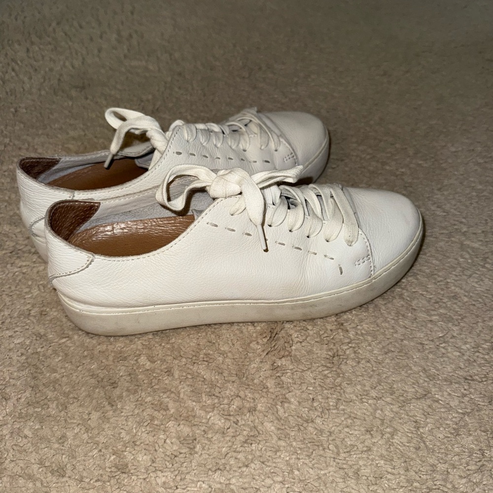 Frye Cream Leather Sneakers